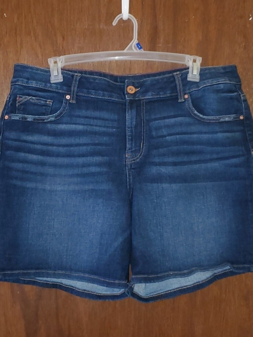 Edgely Dark Blue Denim Jean Shorts High Rise Sz 20